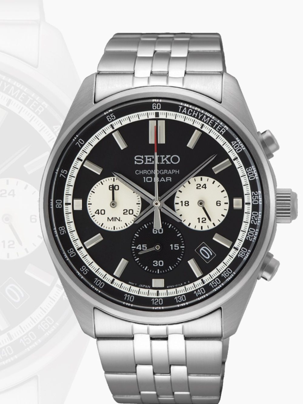 Seiko Chronograph, reverse panda, SSB429P1, Never worn
